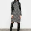 MET1 FATALE HOUNDSTOOTH SHIRT DRESS Dresses