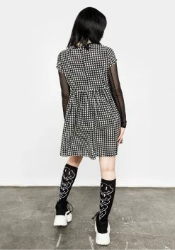 MET1 FATALE HOUNDSTOOTH SKATER DRESS Dresses