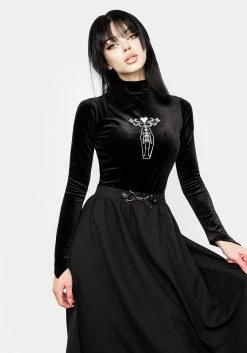 MET1 Haunted Midaxi Herringbone Skirt Bottoms