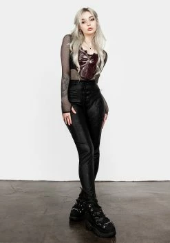 MET1 Slain Faux Leather Pants