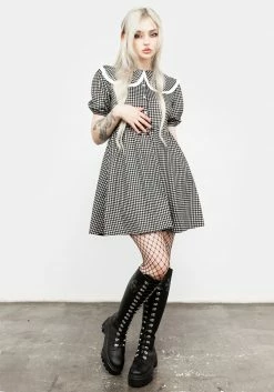 MET1 Dresses Mabel Gingham Collared Dress