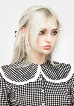 MET1 Dresses Mabel Gingham Collared Dress