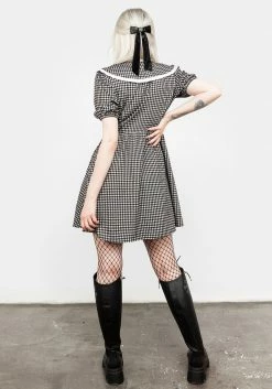 MET1 Dresses Mabel Gingham Collared Dress