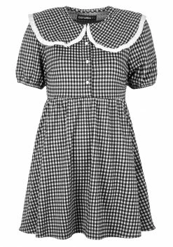 MET1 Dresses Mabel Gingham Collared Dress