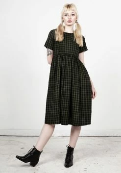 MET1 Dresses Terra Gingham Midi Smock Dress