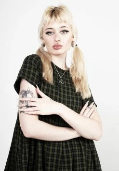 MET1 Dresses Terra Gingham Midi Smock Dress