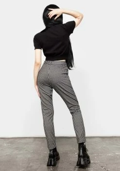 MET1 Bottoms Martha Gingham Tapered Trousers 12 MET1 Bottoms Martha Gingham Tapered Trousers