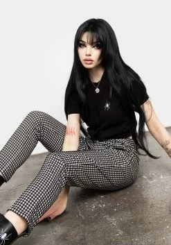 MET1 Bottoms Martha Gingham Tapered Trousers 13 MET1 Bottoms Martha Gingham Tapered Trousers