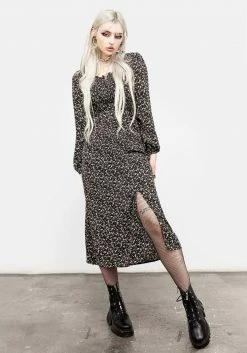 MET1 Milkweed Shirred Midi Dress 16 MET1 Milkweed Shirred Midi Dress