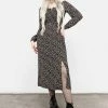 MET1 Milkweed Shirred Midi Dress