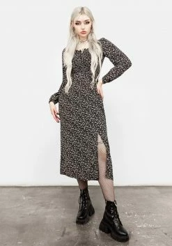 MET1 Milkweed Shirred Midi Dress
