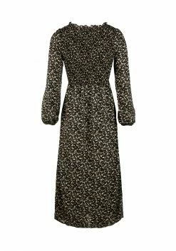 MET1 Milkweed Shirred Midi Dress 19 MET1 Milkweed Shirred Midi Dress