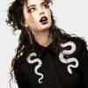 MET1 Tops Slither Embroidered Snake Shirt 2 MET1 Tops Slither Embroidered Snake Shirt
