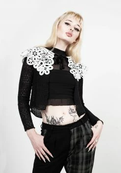 MET1 Tops Slither Collar Cardigan