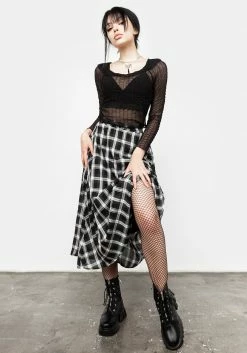 MET1 Tops Whisper Gathered Mesh Top