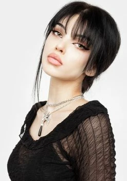 MET1 Tops Whisper Gathered Mesh Top