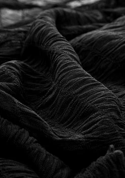 MET1 Tops Whisper Gathered Mesh Top