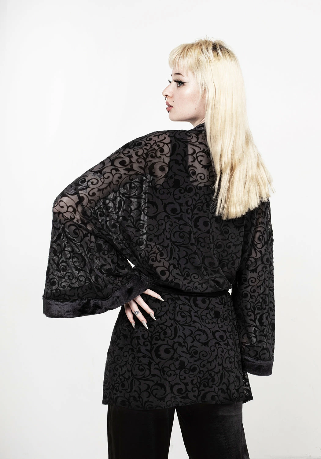 MET1 Tops Grimoire Devore Kimono Wrap 5 MET1 Tops Grimoire Devore Kimono Wrap