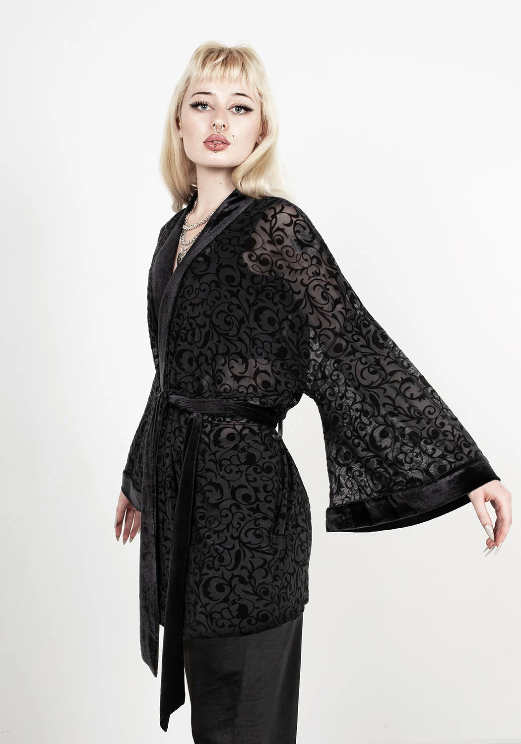 MET1 Tops Grimoire Devore Kimono Wrap 6 MET1 Tops Grimoire Devore Kimono Wrap