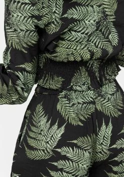 MET1 Fern Flowy Sleeve Top Tops