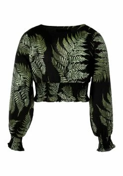 MET1 Fern Flowy Sleeve Top Tops