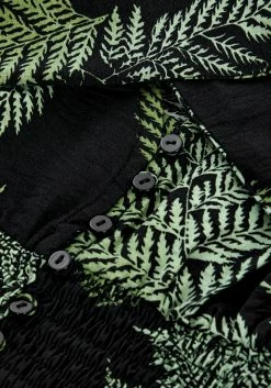 MET1 Fern Flowy Sleeve Top Tops