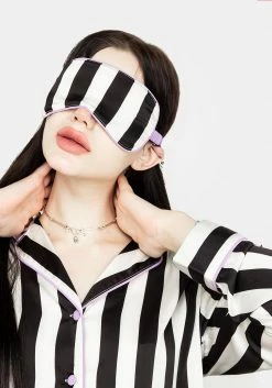 MET1 Loungewear Beetle Striped Sleep Mask