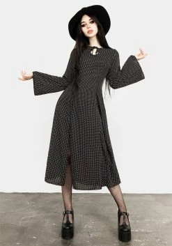 MET1 Dresses Chandra 70s Split Midi Dress