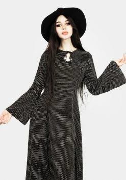 MET1 Dresses Chandra 70s Split Midi Dress