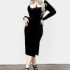 MET1 Dresses Ungoliant Lace Collar Midi Dress 1 MET1 Dresses Ungoliant Lace Collar Midi Dress