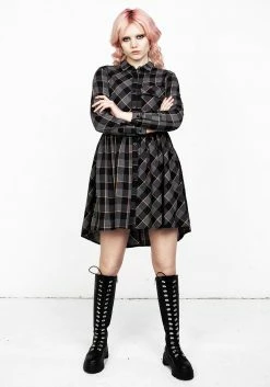 MET1 Melody Check Skater Dress