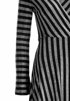 MET1 Roxy Glitter Mock Wrap Dress