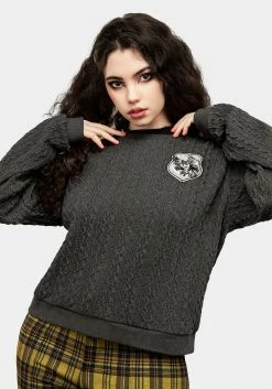 MET1 Glimfeather Varsity Sweatshirt Tops
