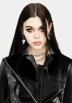 ORI1 Aureole Faux Leather Blazer Outerwear 17 ORI1 Aureole Faux Leather Blazer Outerwear