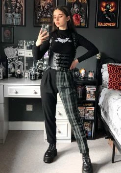 LVT1 Checkmate High Waist Tapered Trousers