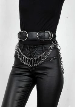 PIL1 Belts & Harnesses Damned Double Buckle Waist Belt