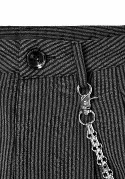 LVT1 Bottoms DANDY STRIPED TROUSERS WITH CHAIN