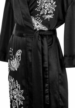 MET1 Tops Deathmoth Embroidered Kimono