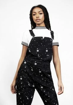 DEN1 CELESTIAL EMBROIDERED DUNGAREES
