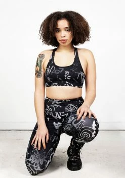 DIF1 Graffiti Leggings Bottoms