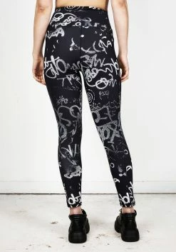DIF1 Graffiti Leggings Bottoms 14 DIF1 Graffiti Leggings Bottoms