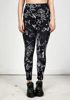 DIF1 Graffiti Leggings Bottoms 15 DIF1 Graffiti Leggings Bottoms