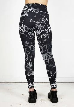 DIF1 Graffiti Leggings Bottoms 16 DIF1 Graffiti Leggings Bottoms