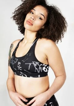 DIF1 Tops Graffiti Sports Bra