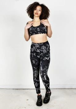 DIF1 Tops Graffiti Sports Bra