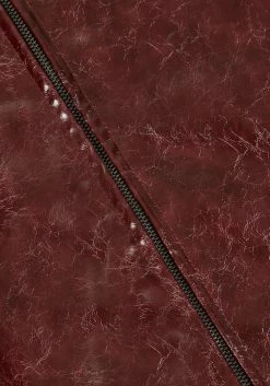 CHI1 HELLRAISA FAUX LEATHER A-LINE SKIRT VENOM RED Bottoms