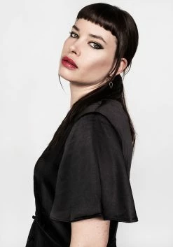 MET1 DAMOZEL FIT AND FLARE V NECK MINI DRESS Dresses