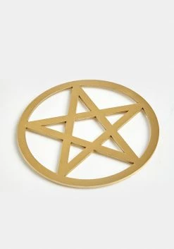KEO1 Lifestyle PENTAGRAM BRASS COASTER