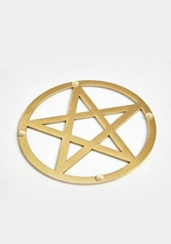 KEO1 Lifestyle PENTAGRAM BRASS COASTER