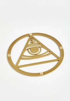 KEO1 Lifestyle ALL-SEEING EYE BRASS COASTER